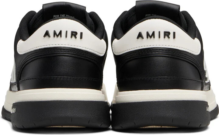 AMIRI Black & White Classic Low Sneakers - Image 2