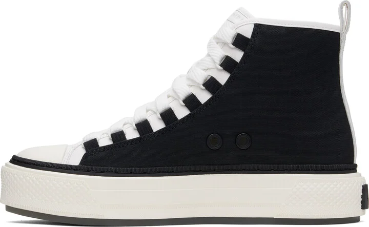 AMIRI Black & White MA Court Hi Sneakers - Image 3