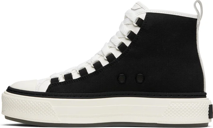 AMIRI Black & White MA Court Hi Sneakers - Image 3
