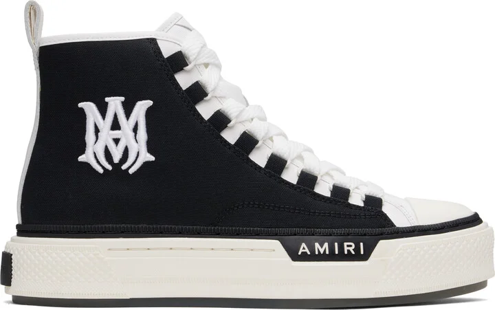 AMIRI Black & White MA Court Hi Sneakers