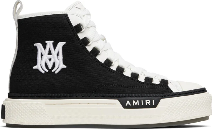 AMIRI Black & White MA Court Hi Sneakers