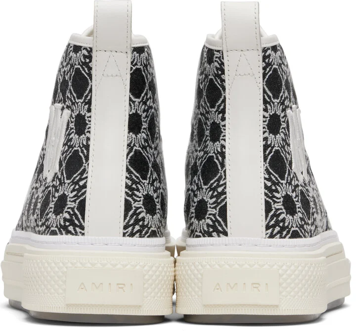 AMIRI Black & White MA Quad Court Hi Sneakers - Image 2