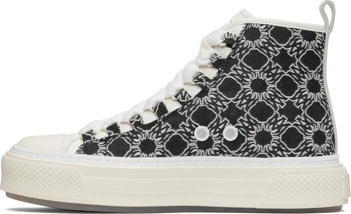 AMIRI Black & White MA Quad Court Hi Sneakers - Image 3