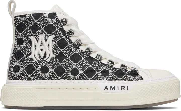 AMIRI Black & White MA Quad Court Hi Sneakers