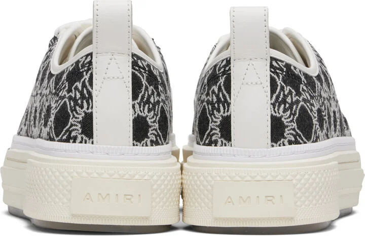 AMIRI Black & White MA Quad Court Low Sneakers - Image 2