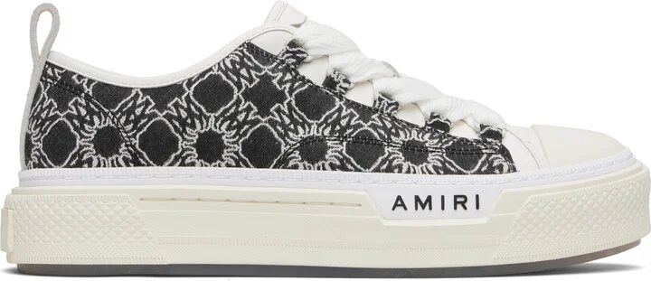 AMIRI Black & White MA Quad Court Low Sneakers