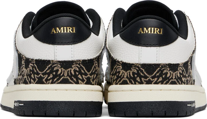 AMIRI Black & White MA Quad Skel Top Low Sneakers - Image 2