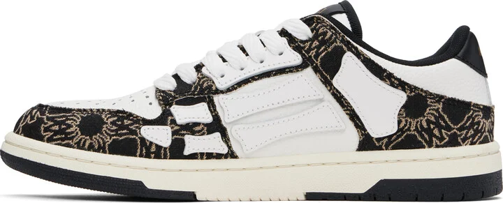 AMIRI Black & White MA Quad Skel Top Low Sneakers - Image 3