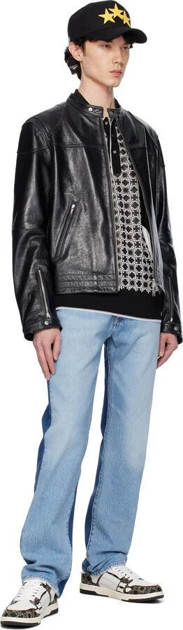 AMIRI Black & White MA Quad Skel Top Low Sneakers - Image 5