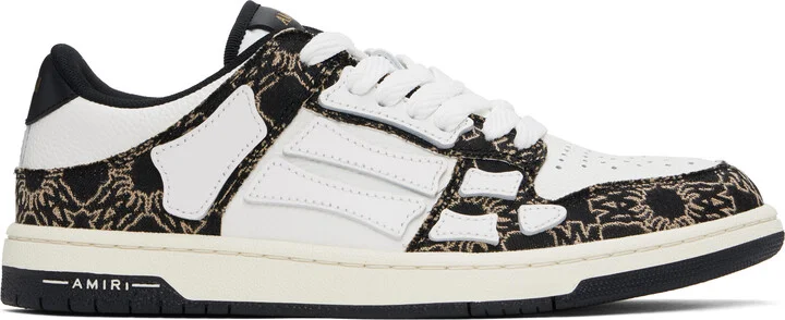AMIRI Black & White MA Quad Skel Top Low Sneakers
