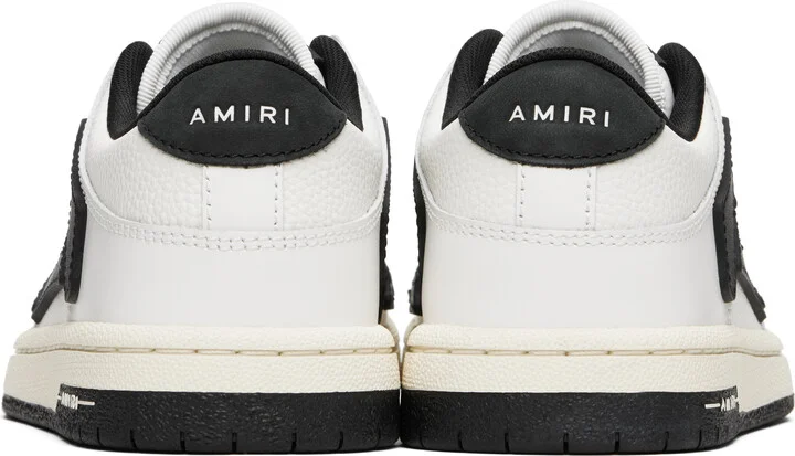 AMIRI Black & White Skel-Top Low Sneakers - Image 2