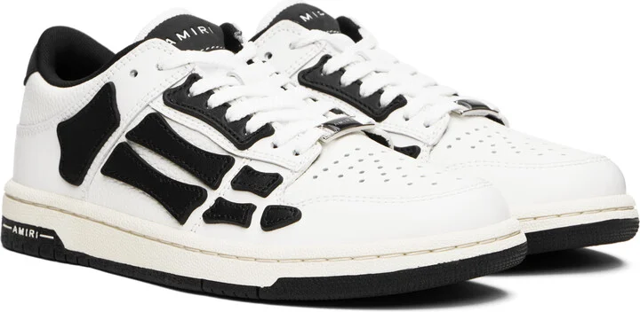 AMIRI Black & White Skel-Top Low Sneakers - Image 4