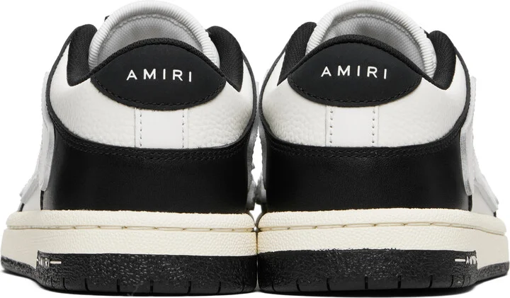 AMIRI Black & White Skel-Top Low Sneakers - Image 2