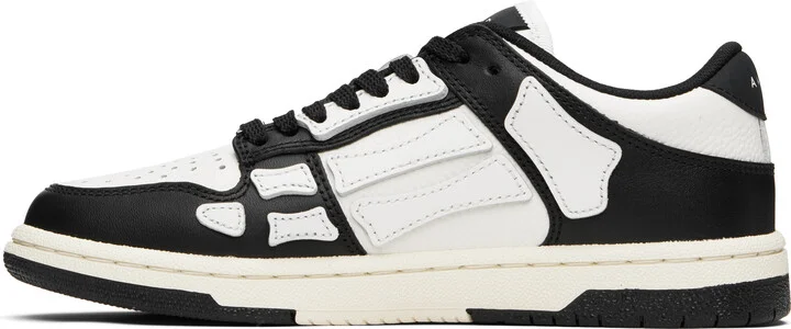 AMIRI Black & White Skel-Top Low Sneakers - Image 3