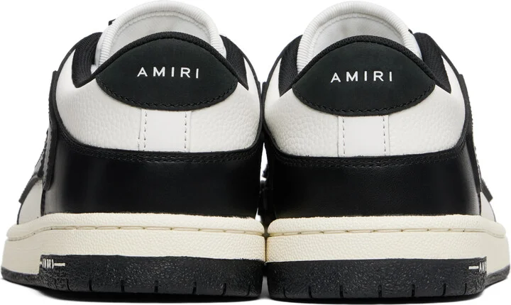 AMIRI Black & White Skel Top Low Sneakers - Image 2