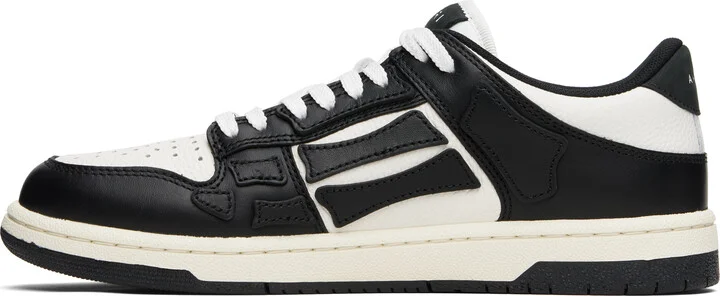 AMIRI Black & White Skel Top Low Sneakers - Image 3
