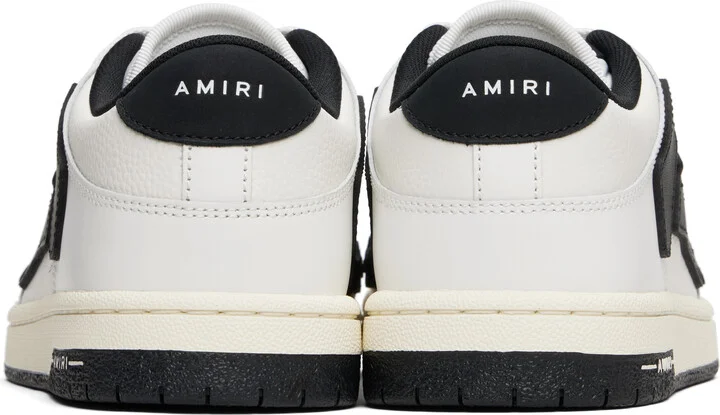 AMIRI Black & White Skel Top Low Sneakers - Image 2
