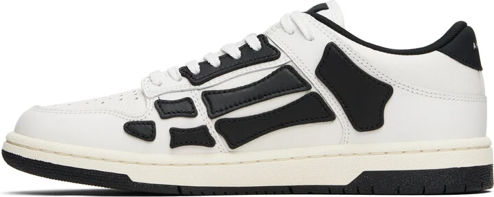 AMIRI Black & White Skel Top Low Sneakers - Image 3