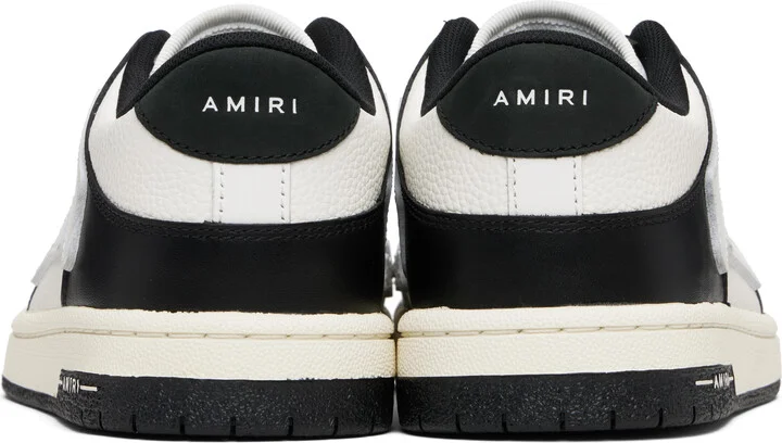 AMIRI Black & White Skel Top Low Sneakers - Image 2