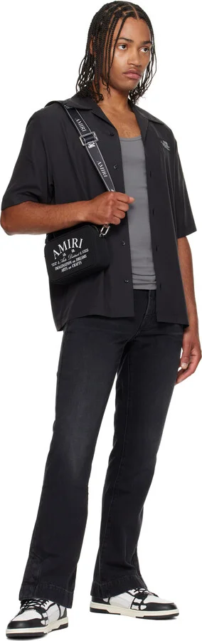 AMIRI Black & White Skel Top Low Sneakers - Image 5