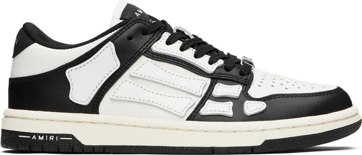AMIRI Black & White Skel-Top Low Sneakers