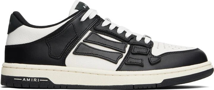 AMIRI Black & White Skel Top Low Sneakers