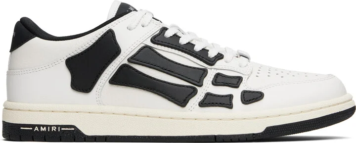 AMIRI Black & White Skel Top Low Sneakers