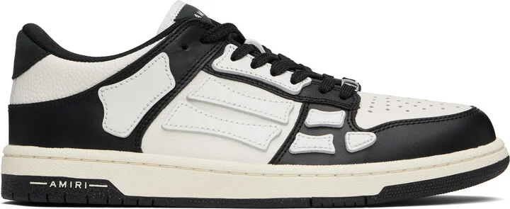 AMIRI Black & White Skel Top Low Sneakers