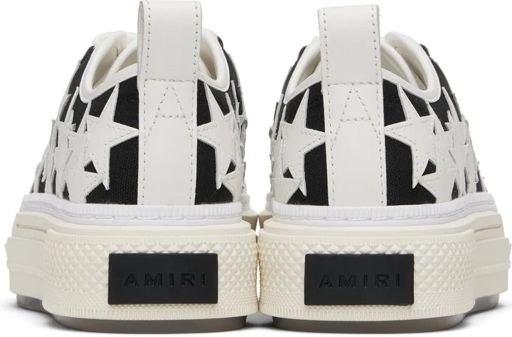 AMIRI Black & White Stars Court Low Sneakers - Image 2