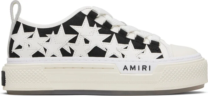 AMIRI Black & White Stars Court Low Sneakers