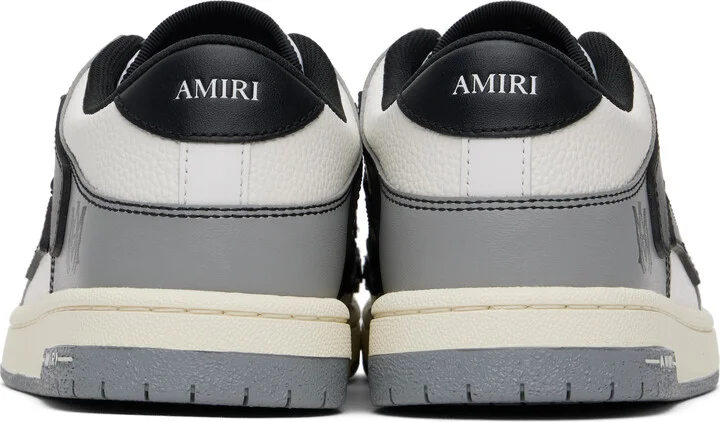 AMIRI Black & White Varsity Skel Top Low Sneakers - Image 2