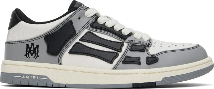 AMIRI Black & White Varsity Skel Top Low Sneakers