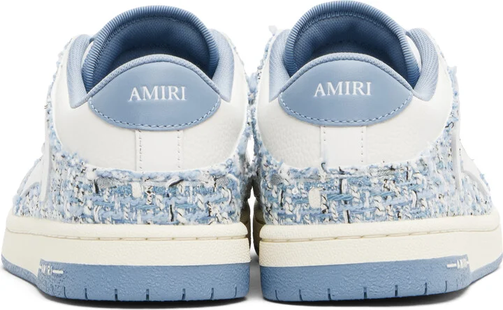 AMIRI Blue Bouclé Skel Top Low Sneakers - Image 2