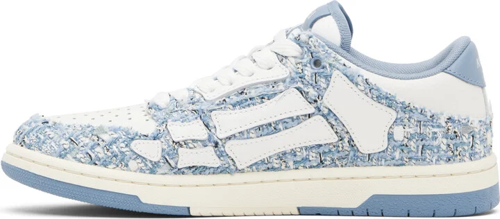 AMIRI Blue Bouclé Skel Top Low Sneakers - Image 3