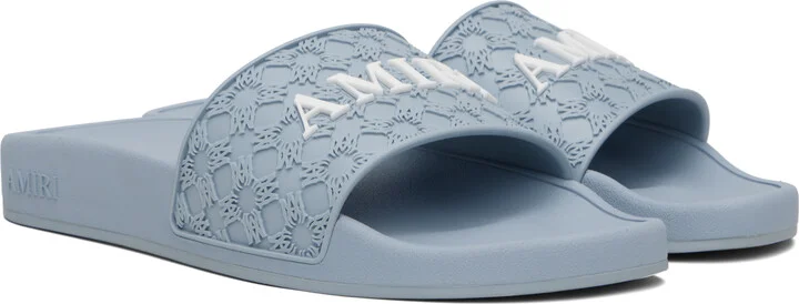 AMIRI Blue MA Quad Pool Slides - Image 4