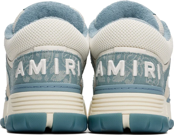 AMIRI Blue & Off-White Bandana Denim MA-1 Sneakers - Image 2