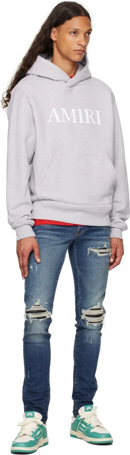 AMIRI Blue & White Collegiate Skel Top Low Sneakers - Image 5