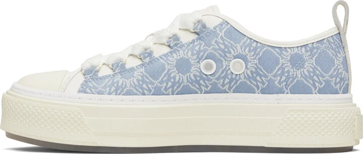 AMIRI Blue & White MA Quad Court Low Sneakers - Image 3