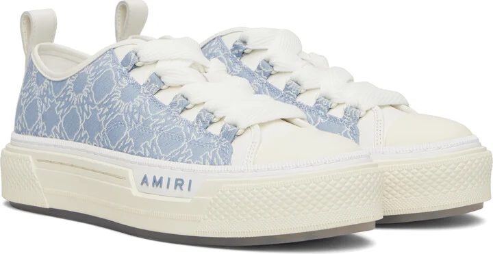 AMIRI Blue & White MA Quad Court Low Sneakers - Image 4