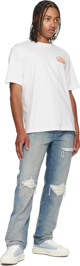 AMIRI Blue & White MA Quad Court Low Sneakers - Image 5