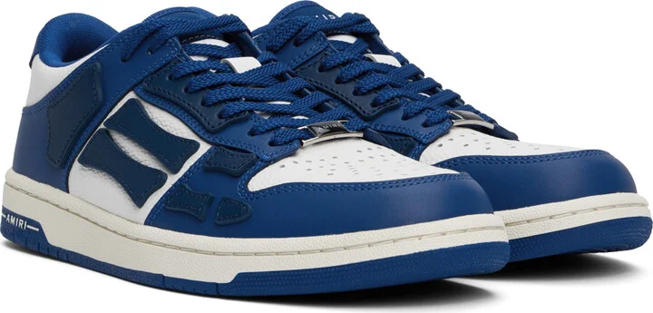 AMIRI Blue & White Skel Top Low Sneakers - Image 4