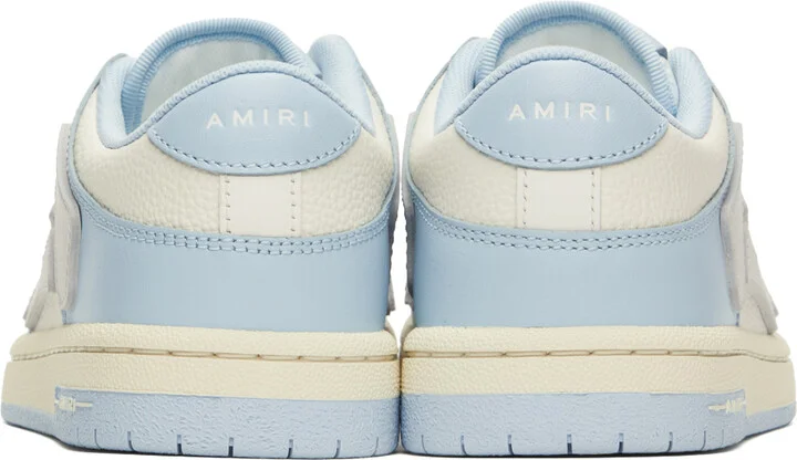 AMIRI Blue & White Two-Tone Skel Top Low Sneakers - Image 2