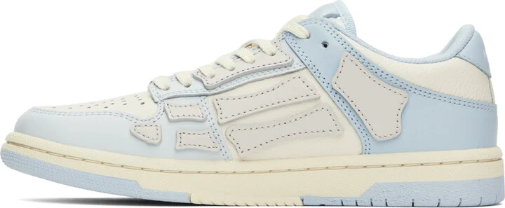AMIRI Blue & White Two-Tone Skel Top Low Sneakers - Image 3