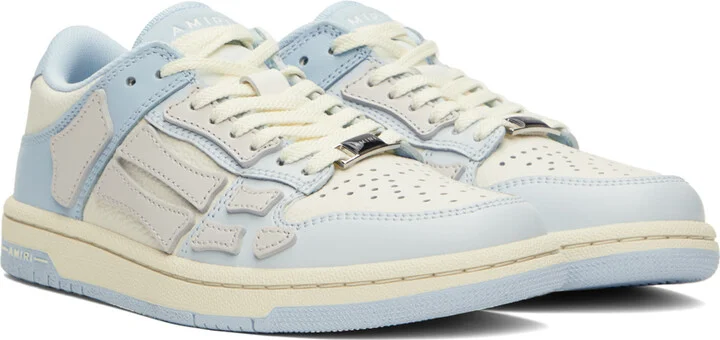 AMIRI Blue & White Two-Tone Skel Top Low Sneakers - Image 4