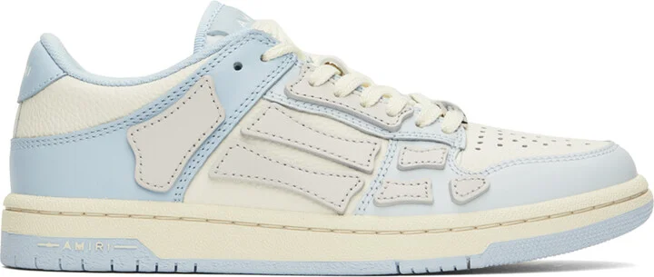 AMIRI Blue & White Two-Tone Skel Top Low Sneakers