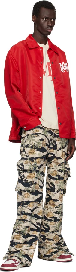 AMIRI Burgundy Leopard Skel-Top Sneakers - Image 5