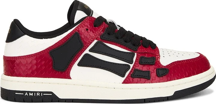 Amiri CNY Skel Top Low Sneakers in Red