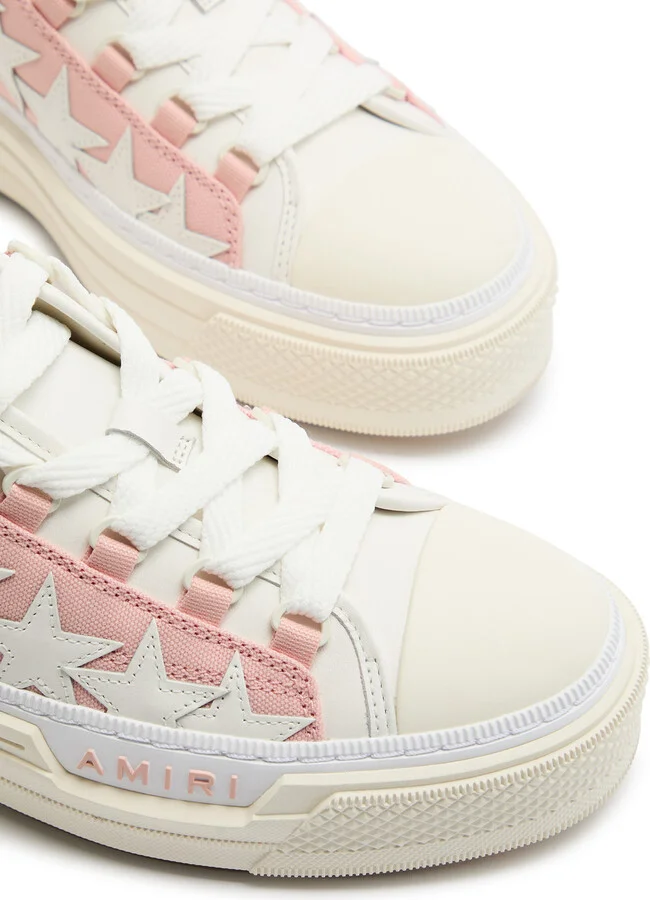 Amiri Court Low Appliquéd Leather Sneakers - Image 3