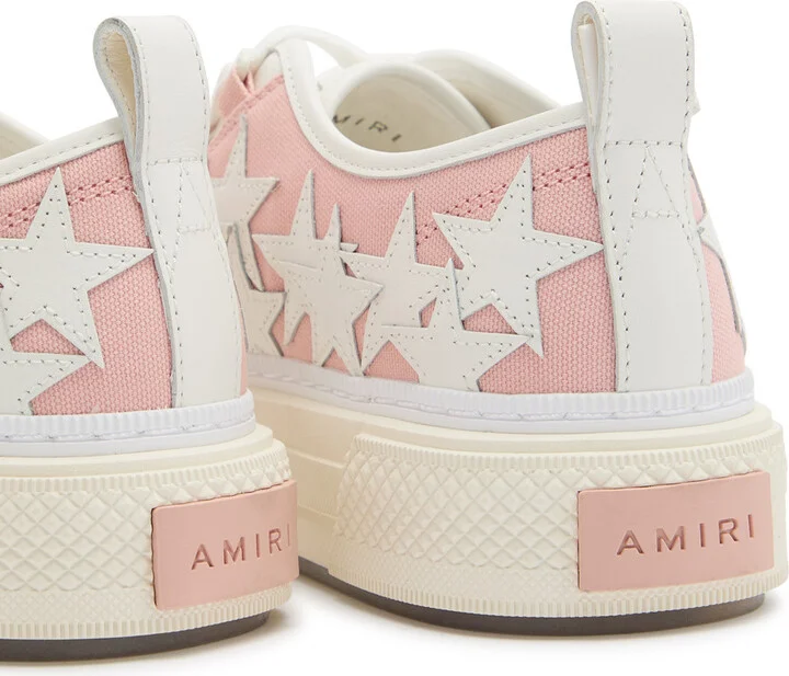 Amiri Court Low Appliquéd Leather Sneakers - Image 4