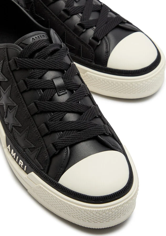 Amiri Court Low Appliquéd Leather Sneakers - Image 3